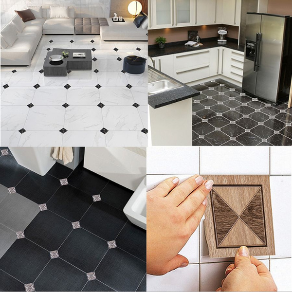 1 set / 10pcs 3d wall stickers floor stickers tile stickers kitchen oil  stickers waterproof stickers 10cm*10cm (3.93 in * 3.93 in) | Wish