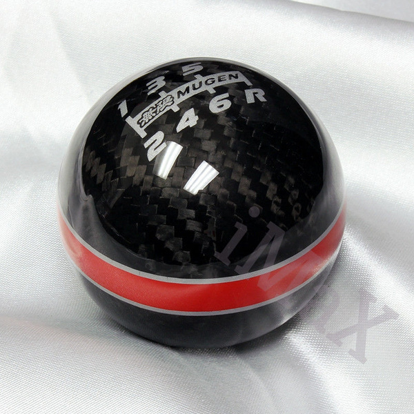 JDM MUGEN Carbon Fiber Red Line Shift Knob 6 Speed for CIVIC TYPE R FK2 ...