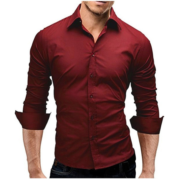 maroon business shirt