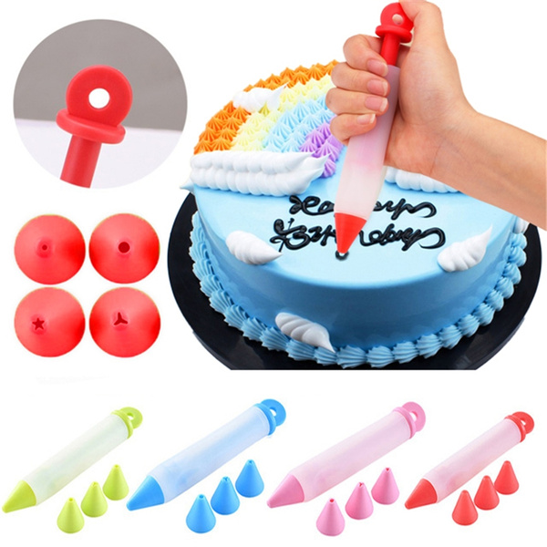 Silicone Food Writing Pen Cake Mold Cream Cup Chocolate - YouTube