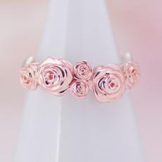 glamorous, Flowers, Rose Gold Ring, Colorful