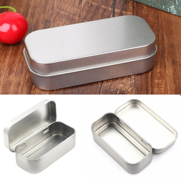Multipurpose Small Tin Empty Case Metal Storage Box Jewelry Coin Candy Keys 