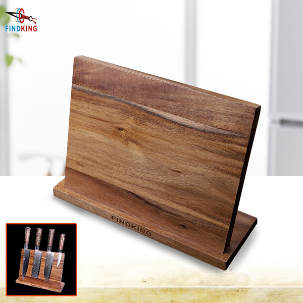 Acacia Wood Magnetic Knife Stand