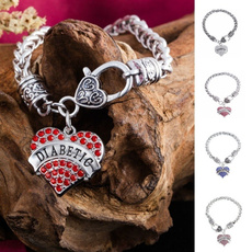 Charm Bracelet, Heart, braceletsjewelry, pendantbracelet