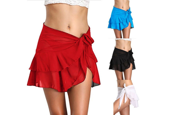 short sarong wrap skirt