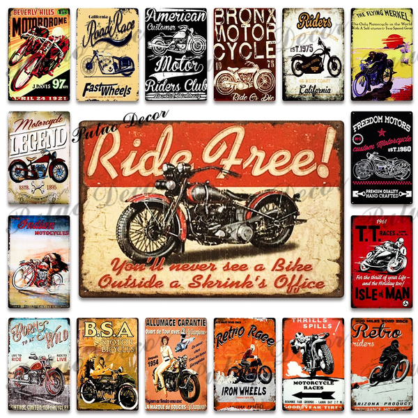 Medium Metal Tin Sign Vintage Garage 916 Motorcycle Motorsport Next Year Bike 