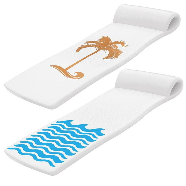 TRC Recreation Sunsation Pool Floats, Bronze Palm White and Blue Wave ...