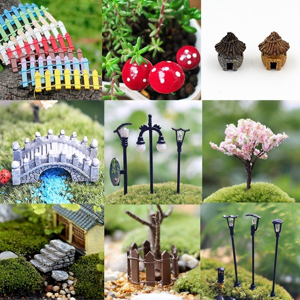 DIY Miniature Fairy Garden Lawn Ornament Decor Pot Dollhouse Craft Accessories 
