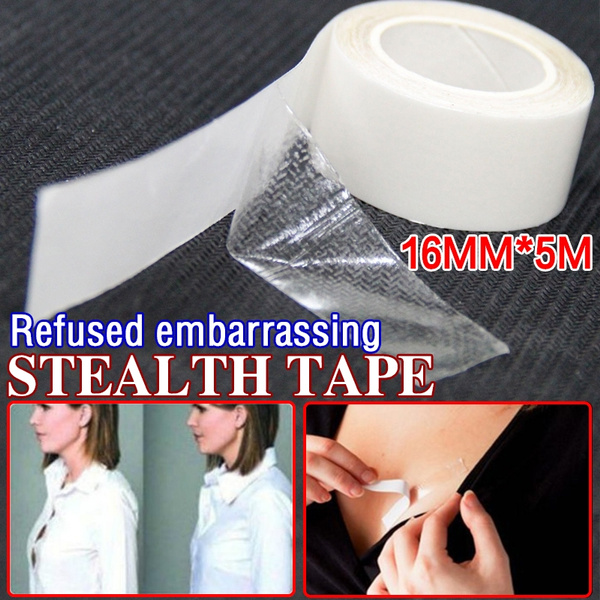 1x16mm * 5m/1m Scotch Tape Double-sided Tape Body Bra Invisible Tape  Anti-lighting Clothes Tape Sticky