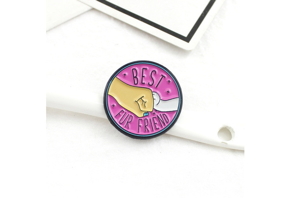 Best friend Enamel Pins friendship Brooches Badges Fun Pins Gifts For  Friends