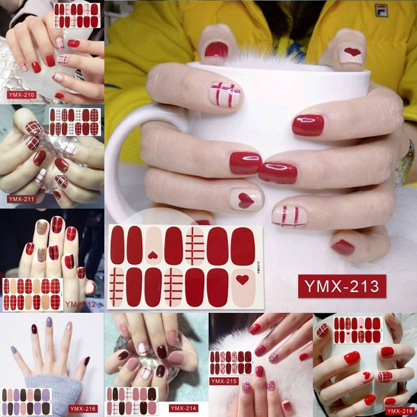 14tips Sheet Beauty Nail Art Stickers Full Cover Sticker Wraps Decorations Diy Manicure Slider Nail Nails Decals Wish