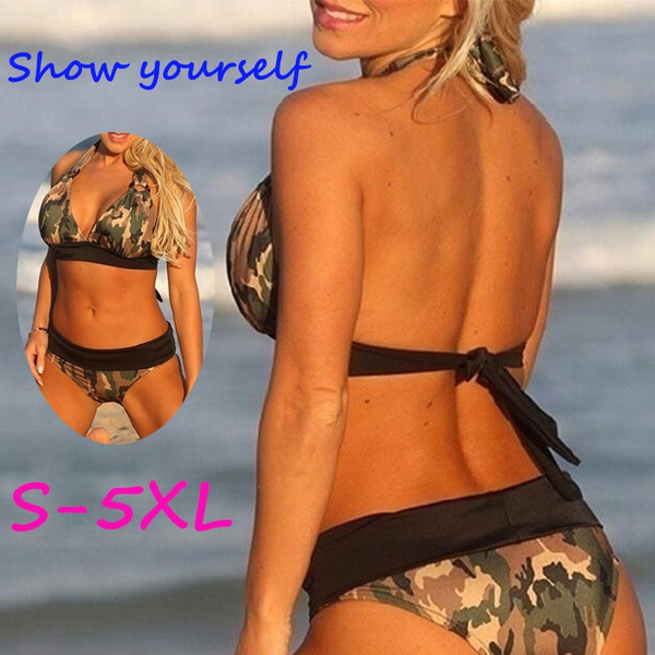 plus size camo bathing suit