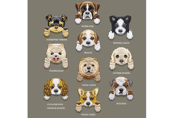  VILLCASE 36 pcs Dog Head Cloth Patch Patches for Clothes sew on  Badges Fashion Patches Dog Iron on Patch Dog Applique Patches Embroidery Dog  Patches Trendy Stickers Dog Appliques Pants Cute 