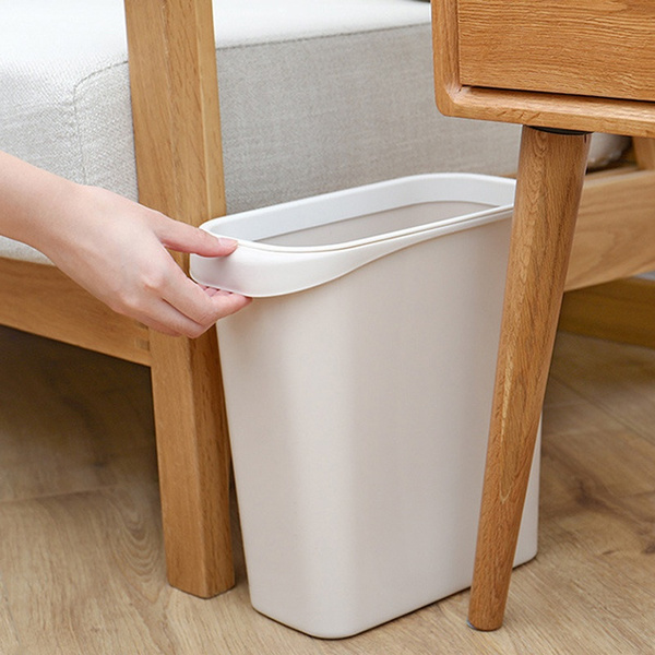 Multifunction Plastic Narrow Trash Can Kitchen Living Room Small Space   5c80d9cab752b12eba7eb468 Large 