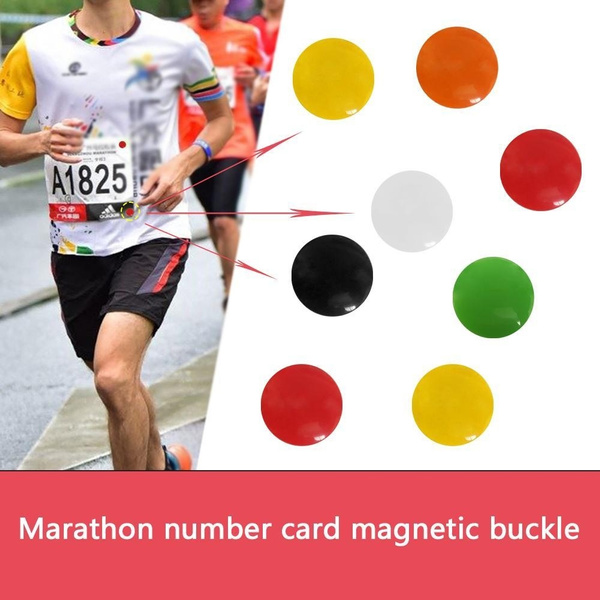 Set of 4 Six Colours Present Gift Running Marathon Race Bib Number Magnets