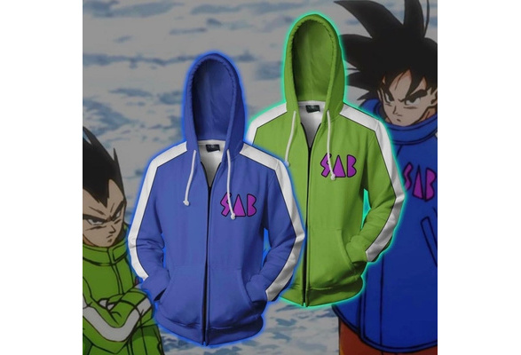 Gumstyle Anime Dragon Ball Z Goku 3D Printed Windproof Jacket Adult Cosplay Zip Sweatshirt Short Coat