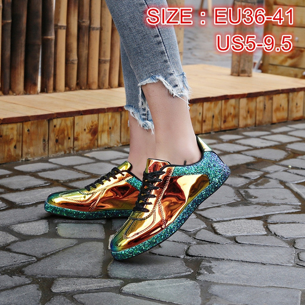 Casual Fashion Multicolor Mirror Shoes 
