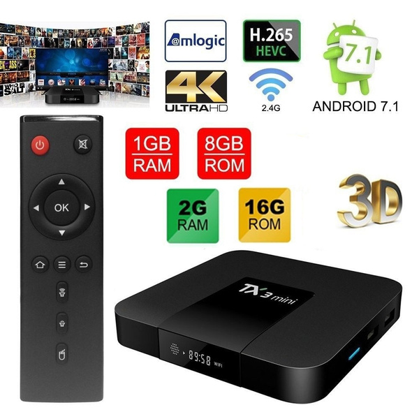 TX3 Mini S905W 2GB 16GB 2.4GHz WiFi Media Player Android 7.1 4K HDMI HD TV Box 