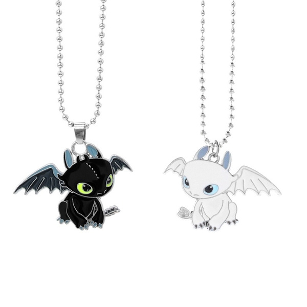 2019 Movie Accessories Toothless Night Fury Light Fury Animal Pendant ...