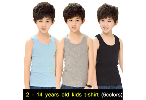 IPBEN 4-Pack Kids Functional Undershirt Short-Sleeve Sleeveless T-Shirt for Boys and Girls,Cotton Vests