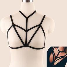 halter top, cage bra, Hollow-out, Halter