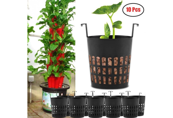 UK 100 Pcs Mesh Pot Net Cup Basket Hydroponic Aeroponic Plant Grow Garden Garden 