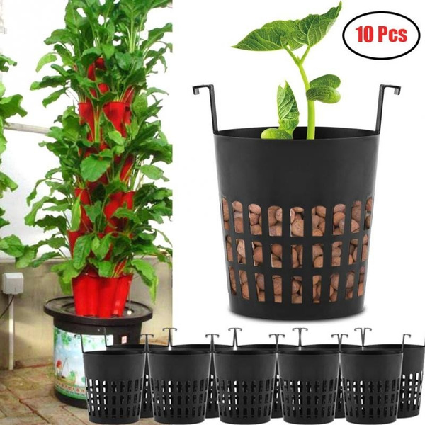 Generic 20Pcs Net Cups Filter Plant Pot Basket for Hydroponics Garden Containers D+E 