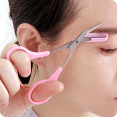 Women's fashion stainless steel with comb eyebrow trimmer trimming eyebrow scissors eyebrow knife