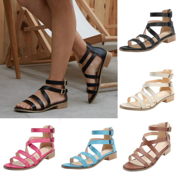 Low store gladiator sandals