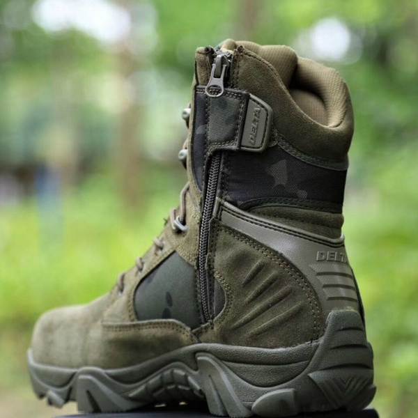 Waterproof leather combat clearance boots