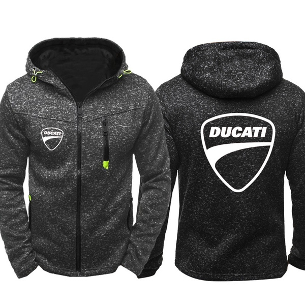 ducati zip up moletom com capuz