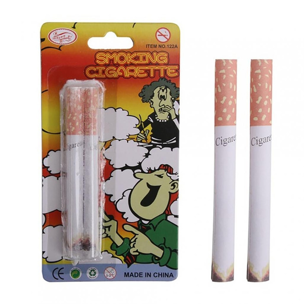 fake joke cigarettes 2 Fake Cigarettes Fags Smoke Effect Lit End Joke Prank Novelty Trick Fancy  Gift