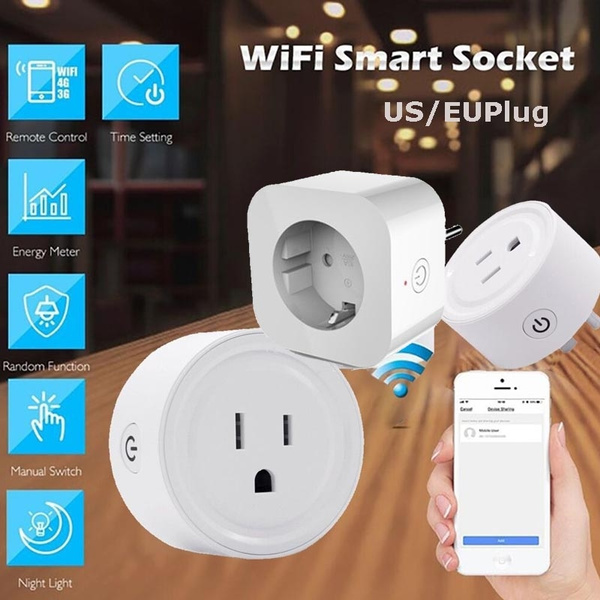 Elelight Socket Smart WiFi Power Socket Switch for Home App Control US EU  Plug