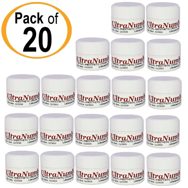 20pcs x 10g ULTRA NUMB® Topical Numbing Cream Anesthetic Painless