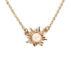Flowers, Jewelry, gold, flower necklace