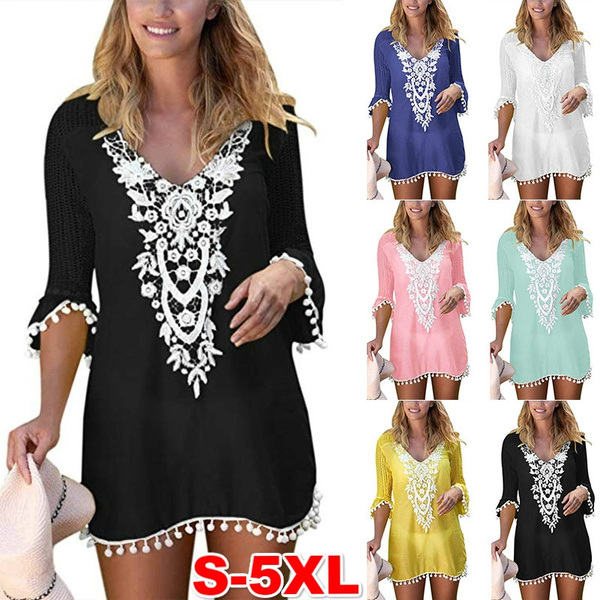 Swim Wear Cover Up Plus Size S-5XL 