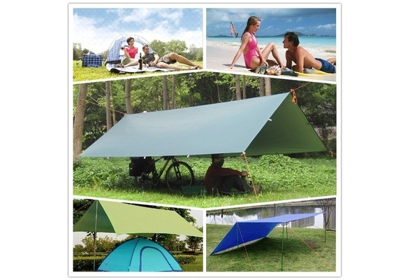 Waterproof Camping Tent Tarp Sun Shade Rain Shelter Hammock Cover Beach Mat Pat