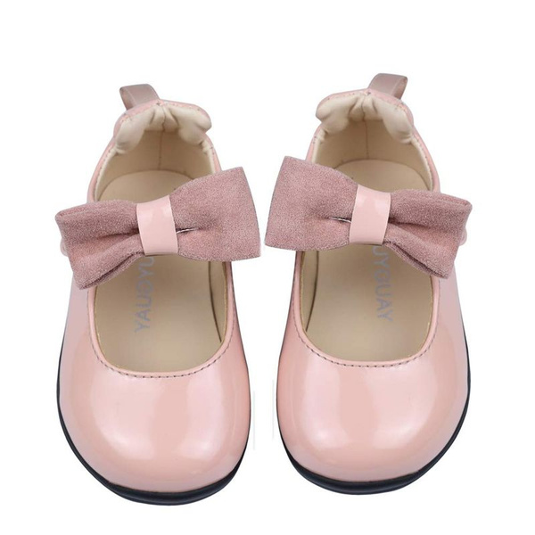 Muy Guay Baby Girls Mary Jane Toddler Girl Bow Princess Dress Shoes with Nonslip Rubber Sole Infant Walking Flat 12 18 24 Months 