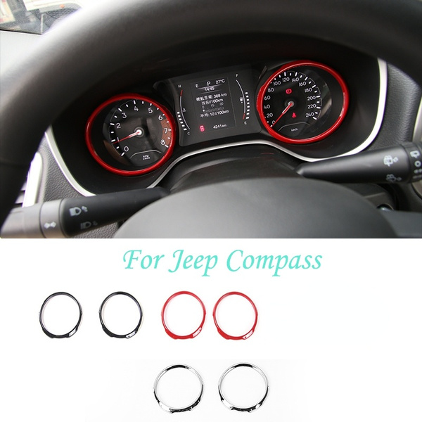 Steering Wheel Button Decor Cover Trim Interior For Jeep Compass