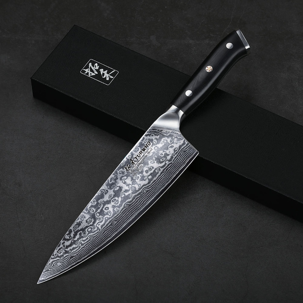 8-Inch Chef Knife, Damascus Steel, G10