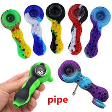 Silicone Tobacco Pipes Honeycomb Style Herb Herbal Cigarette Pipe Smoking Accessories