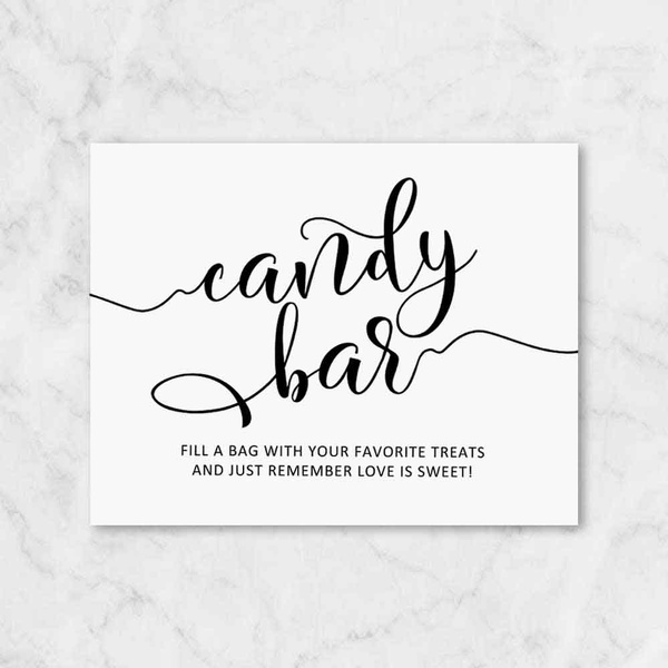 CANDY BAR Sign, Love is Sweet, Wedding Signs, ORIGINAL Design by