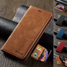 Luxury Retro Ultra-Thin Leather Flip Cover Wallet Phone Bag Case for iPhone XSMax XS XR X 8Plus 8 7Plus 7 6sPlus 6s 6Plus 6 / Samsung Galaxy S10+ S10 S10e S9Plus S9 S8Plus S8 Note9 / Huawei P30Pro P30 P30Lite
