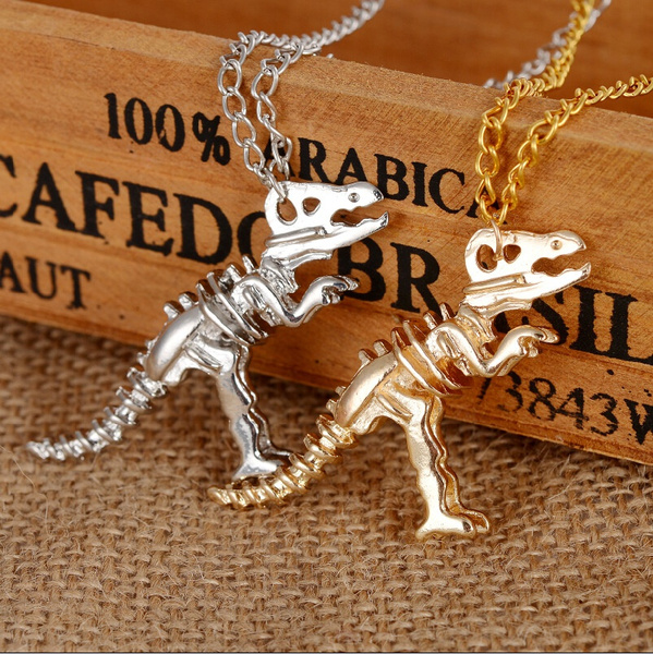 dinosaur skeleton necklace