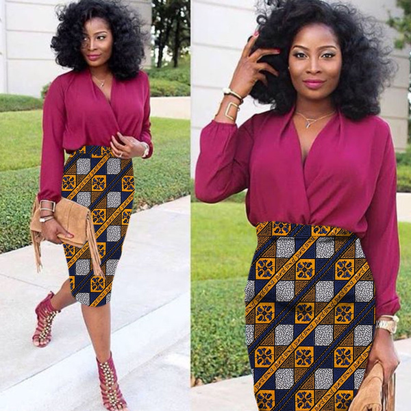 African shops print office wear styles