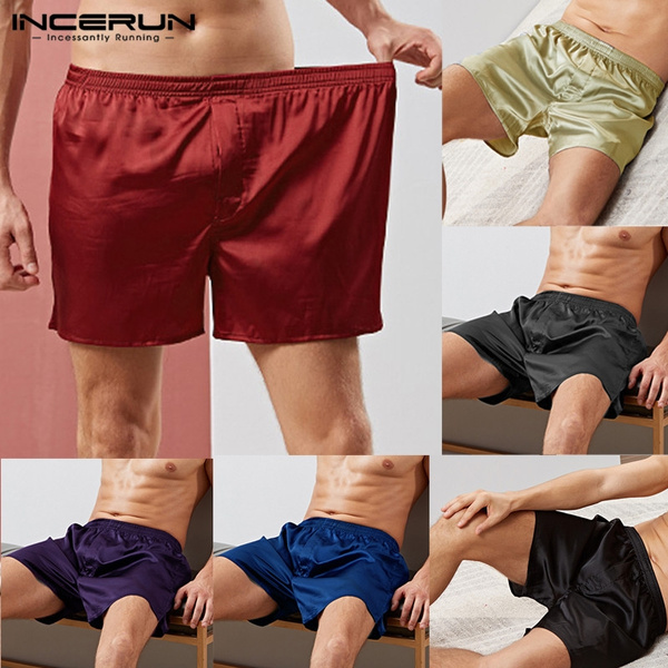 INCERUN Men's New Thai Silk Satin 