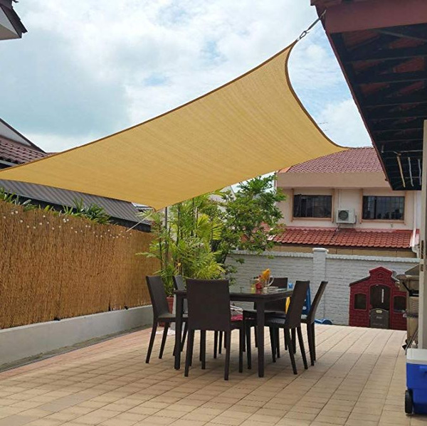 Sun Shade Sail Canopy Rectangle Sand UV Block Sunshade Backyard Garden Outdoor 