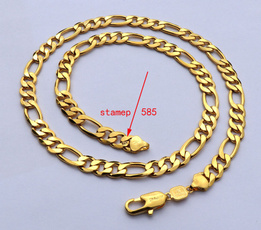 8MM, figarochainnecklace, gold, Chain