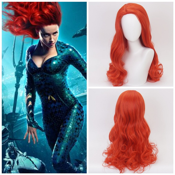 Mera Cosplay Wig American Anime Movie Aquaman Aquaman Long Wavy