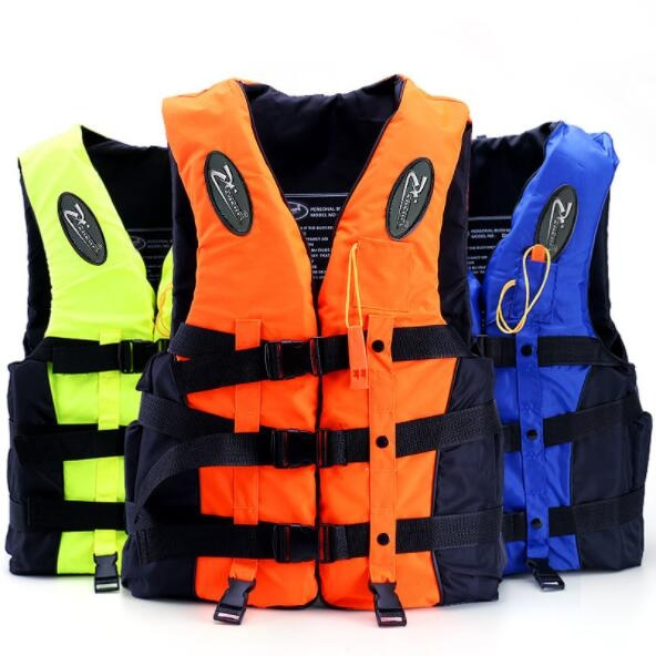 Polyester Adult Life Jacket Swimming Boating Drifte Ski Foam Vest+Whistle jb 